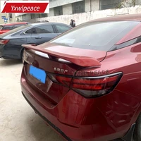 for nissan sentra sylphy spoiler 2019 2020 2021 high quality abs plastic unpainted colored rear trunk spoiler car styling