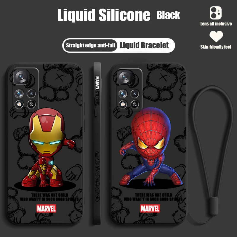 Чехол для телефона с принтом Человек-паук Xiaomi Redmi Note 13 12 11T 11S 11E 10S 10T 10 Pro Plus Lite