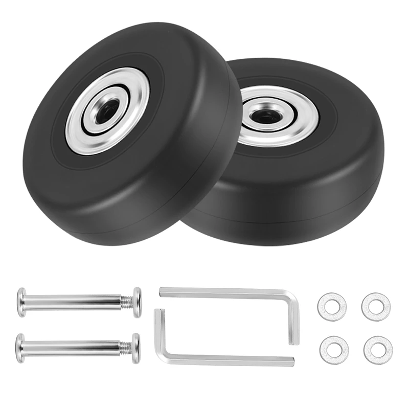 

12 Sets Of Luggage Suitcase Replacement Wheels Axles Deluxe Repair Tool OD 50Mm