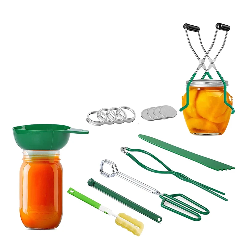 

Canning Supplies Kit,Canning Tools Set Jar Lifter,Lid Lifter,Canning Tongs,Bubble Popper And Canning Lids Remover Tools
