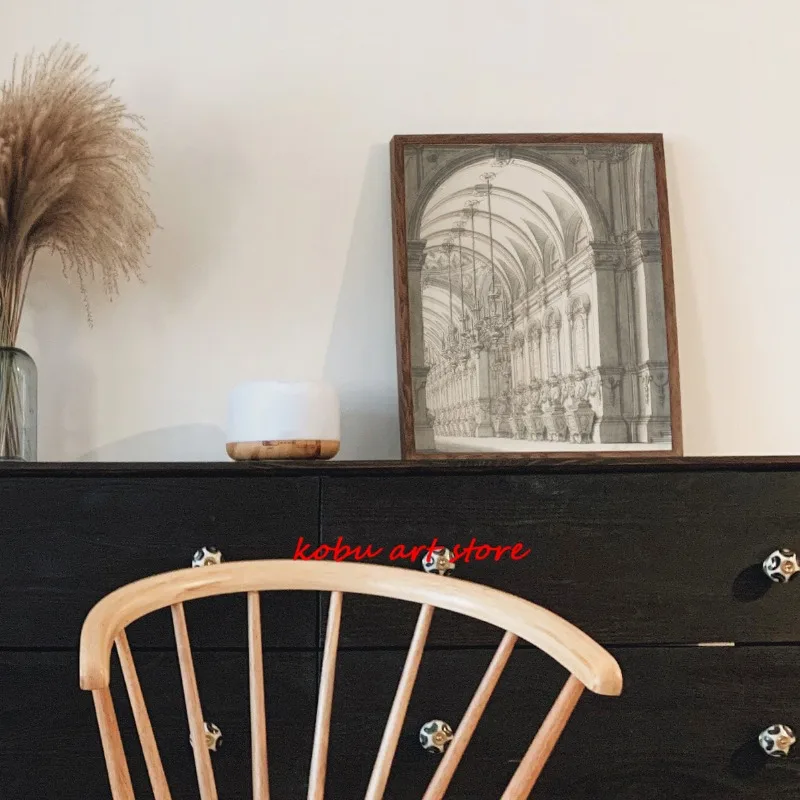 Архитектурный рисунок постер на холсте