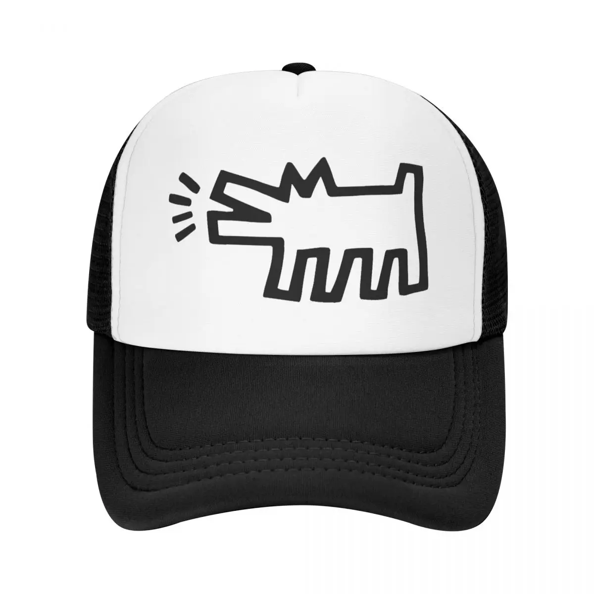 

Abstract Graffiti Haring Scream Trucker Hat Women Men Breathable Keith Geometric Art Baseball Cap Sports Snapback Caps Sun Hats