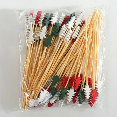 Рождественские бамбуковые шампуры