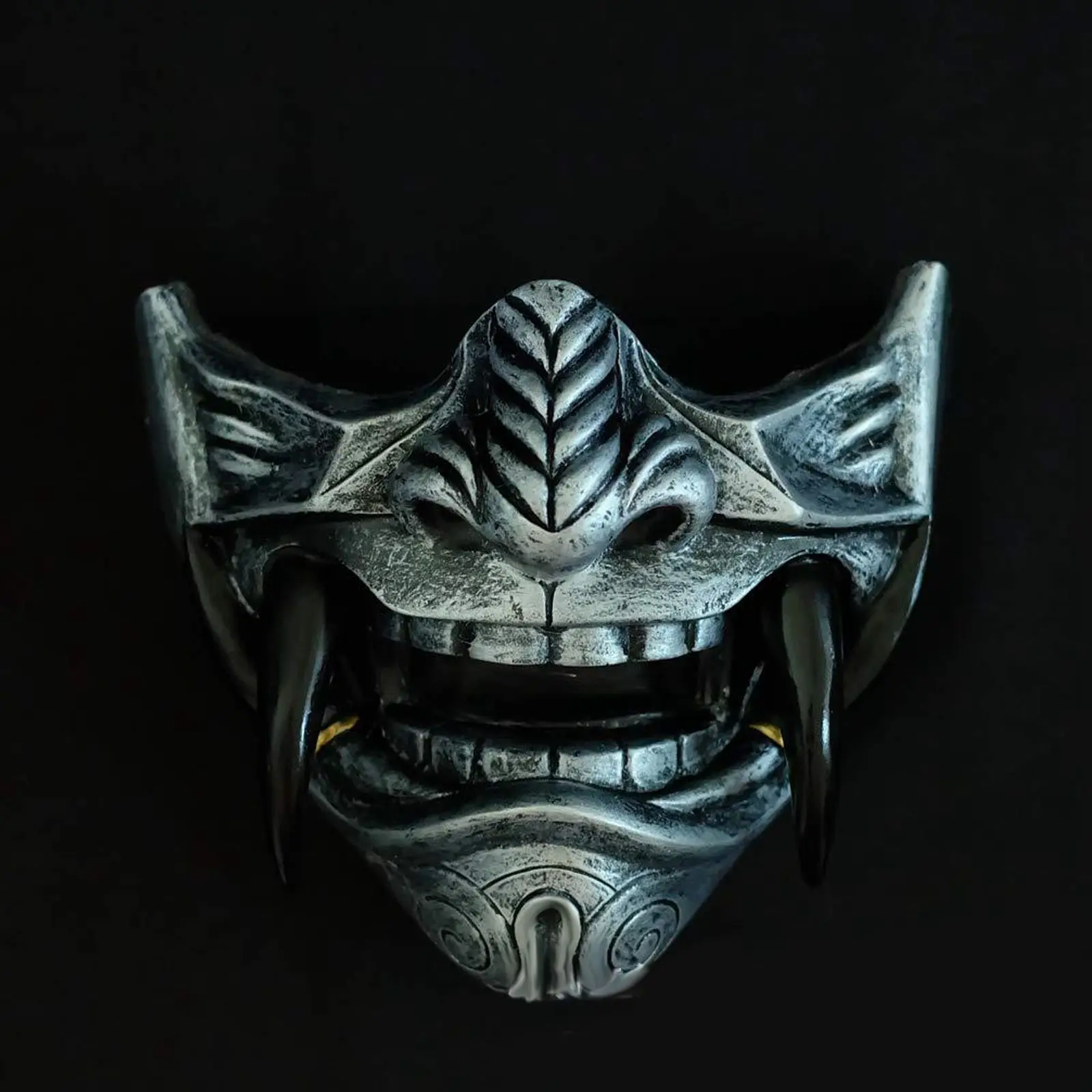 Взрослая унисекс латексная японская Prajna Hannya Noh Kabuki демон самурайский полумаска