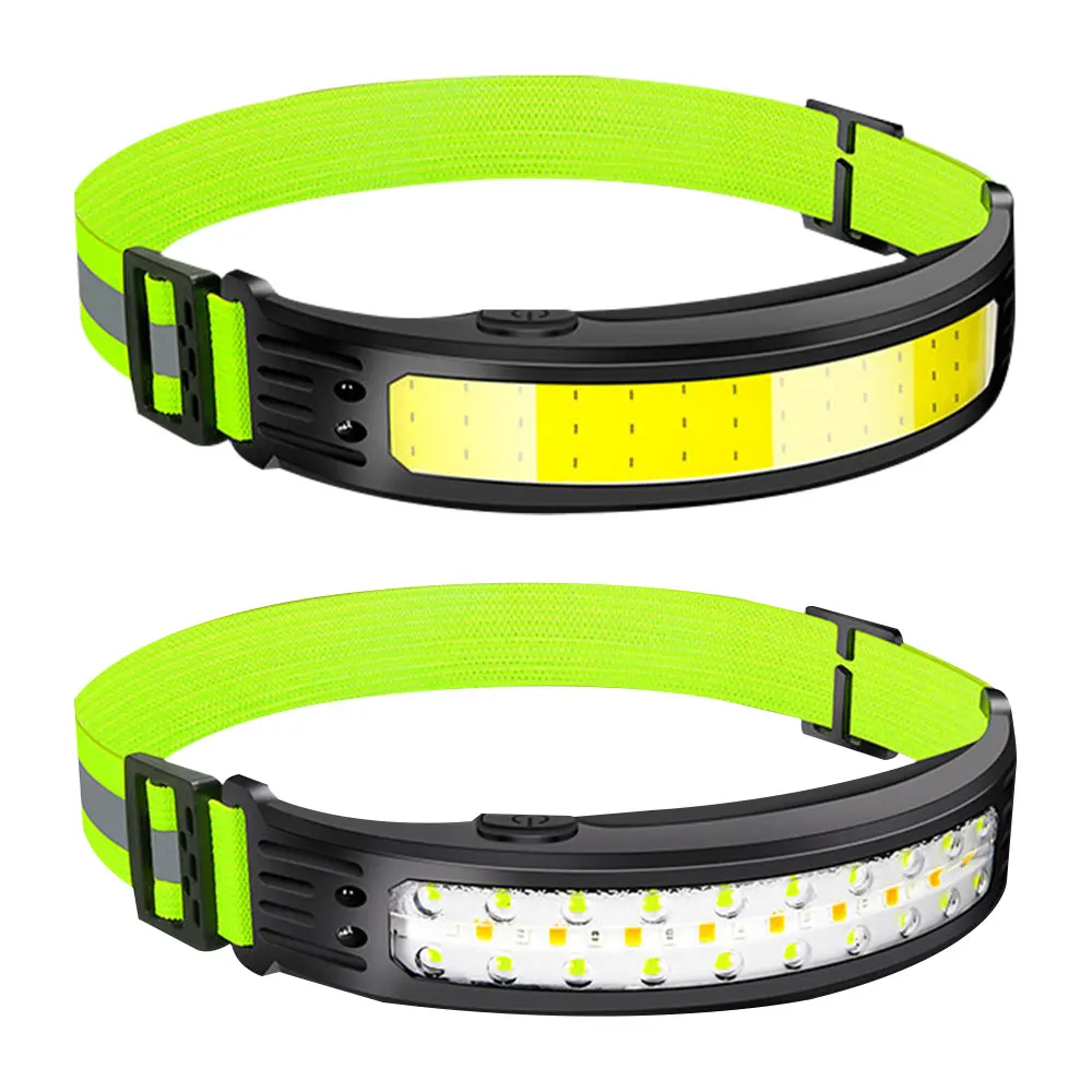 

Sensor Powerful LED Headlamp Torch COB Headlight Waterproof USB Rechargeable Head Lamp Built-in Battery Flashlight Work Light