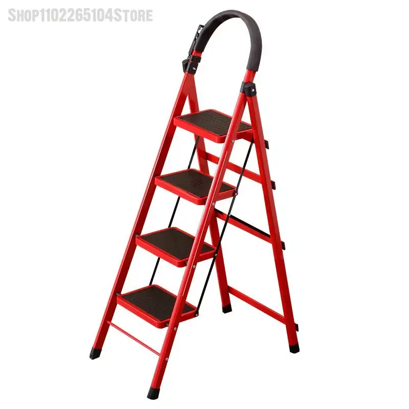 

Ladder Household Folding Staircase Expansion Ladder Indoor Multifunctional Three-step Small Portable Aluminum Alloy Hermitage