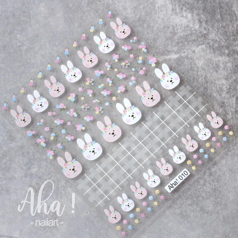 1 шт. мультяшный кавайный динозавр медведь животное наклейка для дизайна ногтей