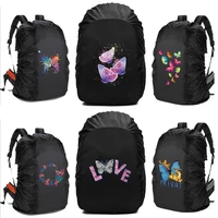 travel backpack rain cover outdoor hiking climbing bag case waterproof rain cover for backpack 20l 70l butterfly sreies print