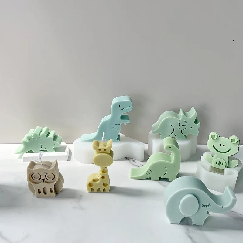 

Animal Fondant Silicone Mold Dino Elephant Frog Owl Dinosaur Rubbit Elk Sika Deer, Sugarcraft Cake Chocolate Candy Polymer Clay