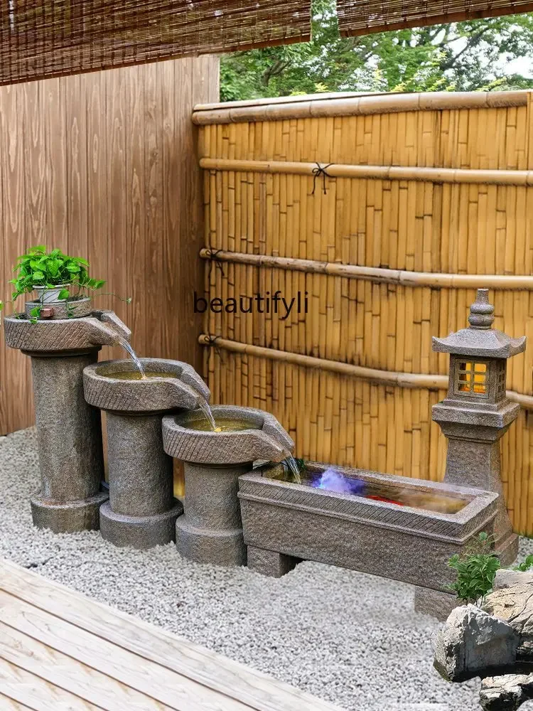 02 украшение для фонтана счастливый пол пейзаж рокарий пруд двора