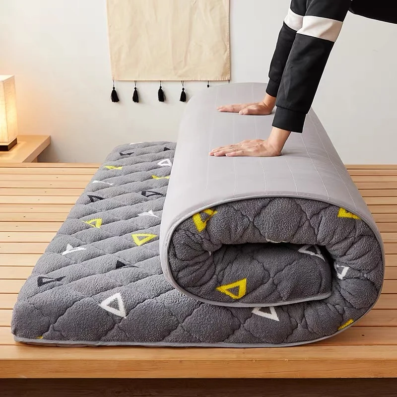 Матрас из овечьей шерсти для кровати портативный фланелевый матрас хлопка