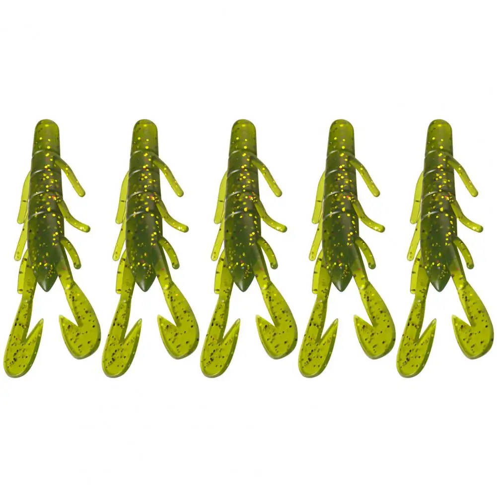 

5Pcs Durable Fishing Baits Earthworms Professional Artificial Baits Outdoor Fishing Green Artificial Baits