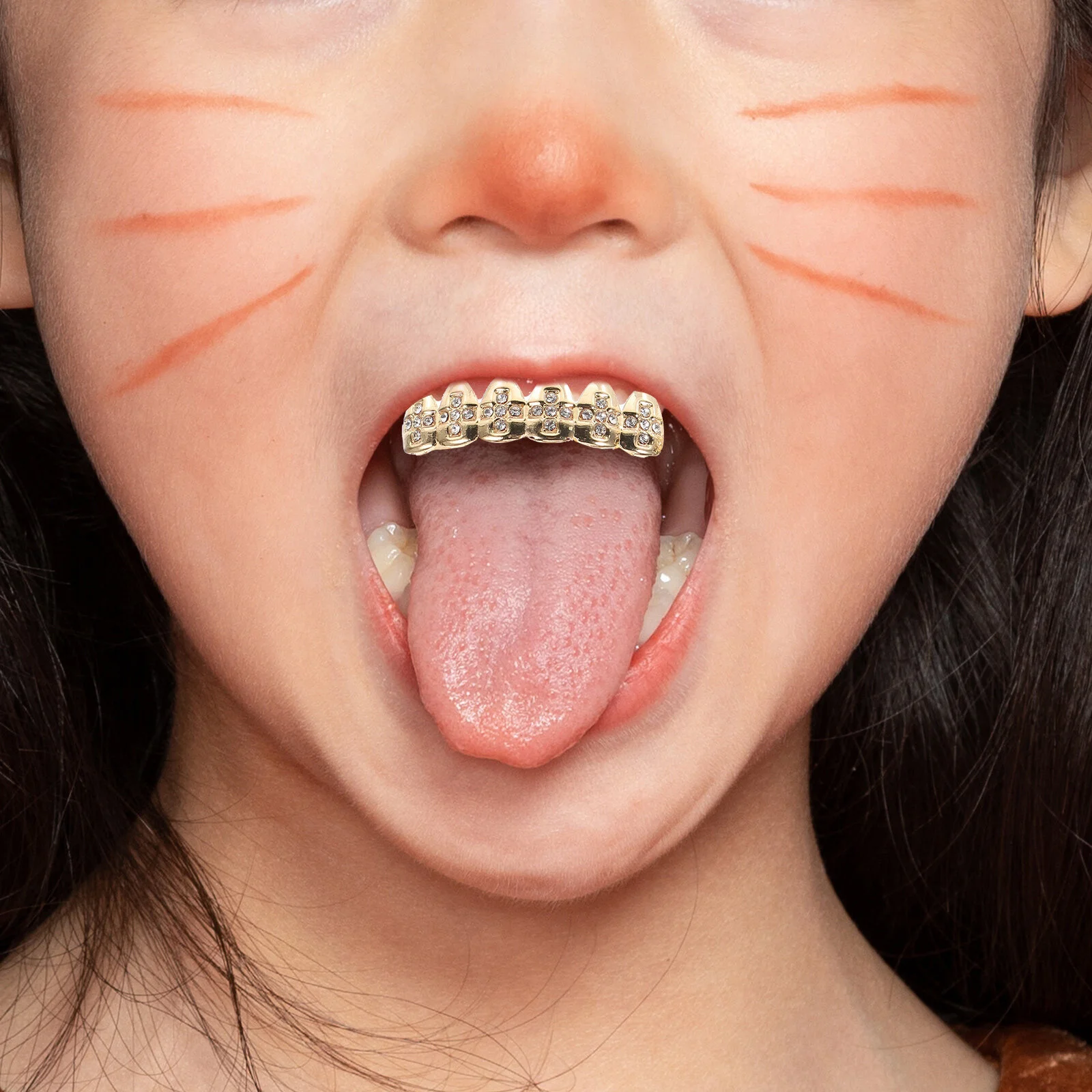 Single Mouth Grill Teeth Grills Your Kids Accessories Shiny Copper Tooth Gems Jewelry