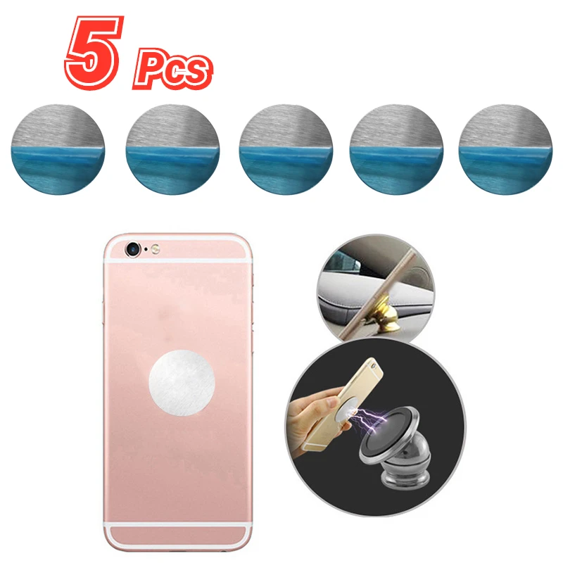 

1/3/5pcs Mini Portable Magnetic Stickers Cell Phone Metal Plate Disk Iron Sheet for Universal Car Mobile Phone Holder Stand