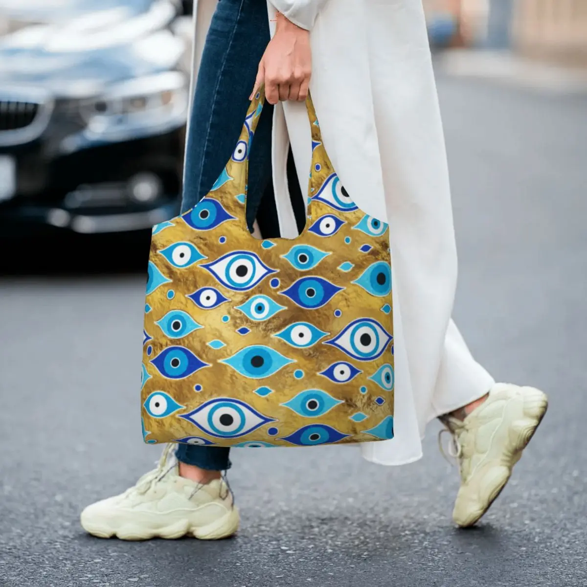 

Matiasma Evil Eye Shopping Bag Greek Mati Mataki Woman Gifts Handbags Aesthetic Cloth Outdoor Bags