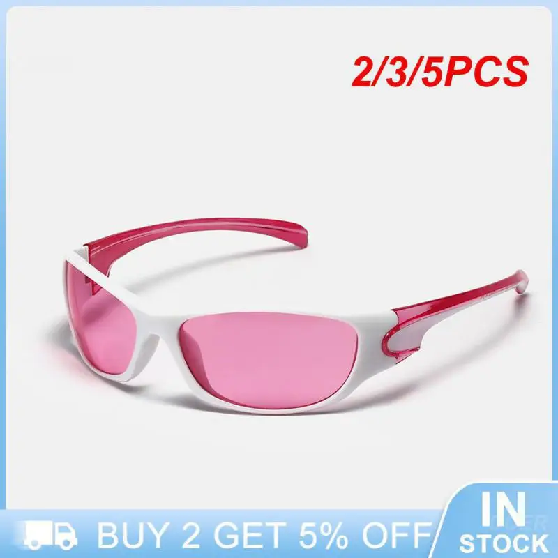 

2/3/5PCS Colorful Punk Sunglasses Trendy Sunglasses Travel Women Sunglasses Portable Men Female Eyewear Retro Summer