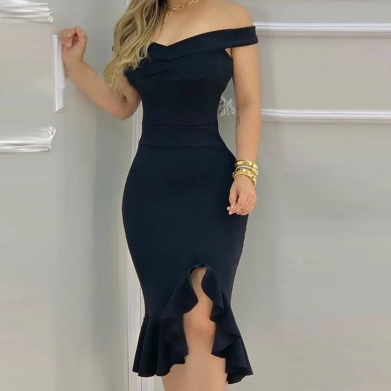 Женское летнее платье миди с пайетками