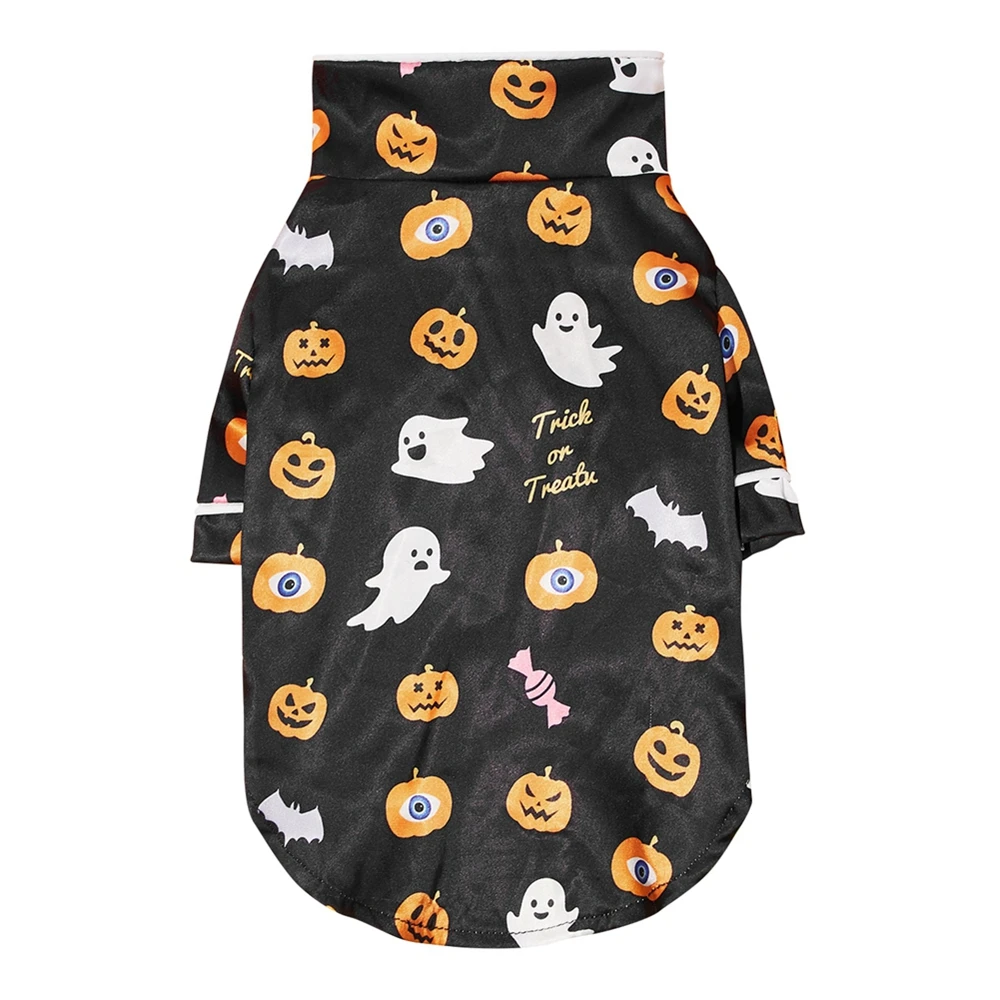 

Pet Halloween Pumpkin Print Shirt Cat Dog Coats Puppy Overalls Thin Pajamas Clothes Supplies XS/S/M/L/XL Dropship