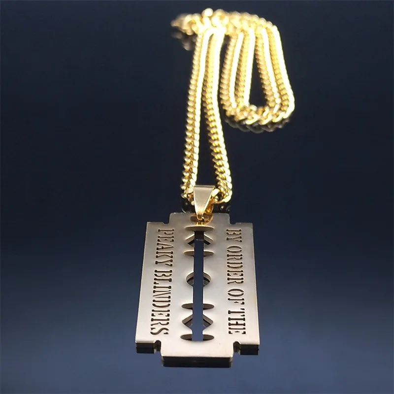 Ожерелье с подвеской в виде лезвия бритвы для женщин и мужчин винтажные