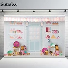 Конфеты Бар Мороженое магазин праздник фотостудия фон баннер Сладкий Девушки пончик День Рождения Декор