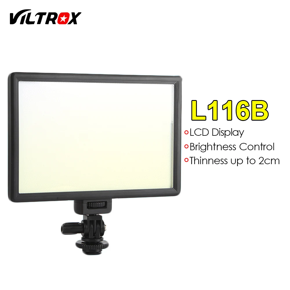 

Viltrox L116B камера с регулируемой яркостью студийный светодиодный видео свет супер тонкая фотопанель для камеры DV камкордер DSLR фото