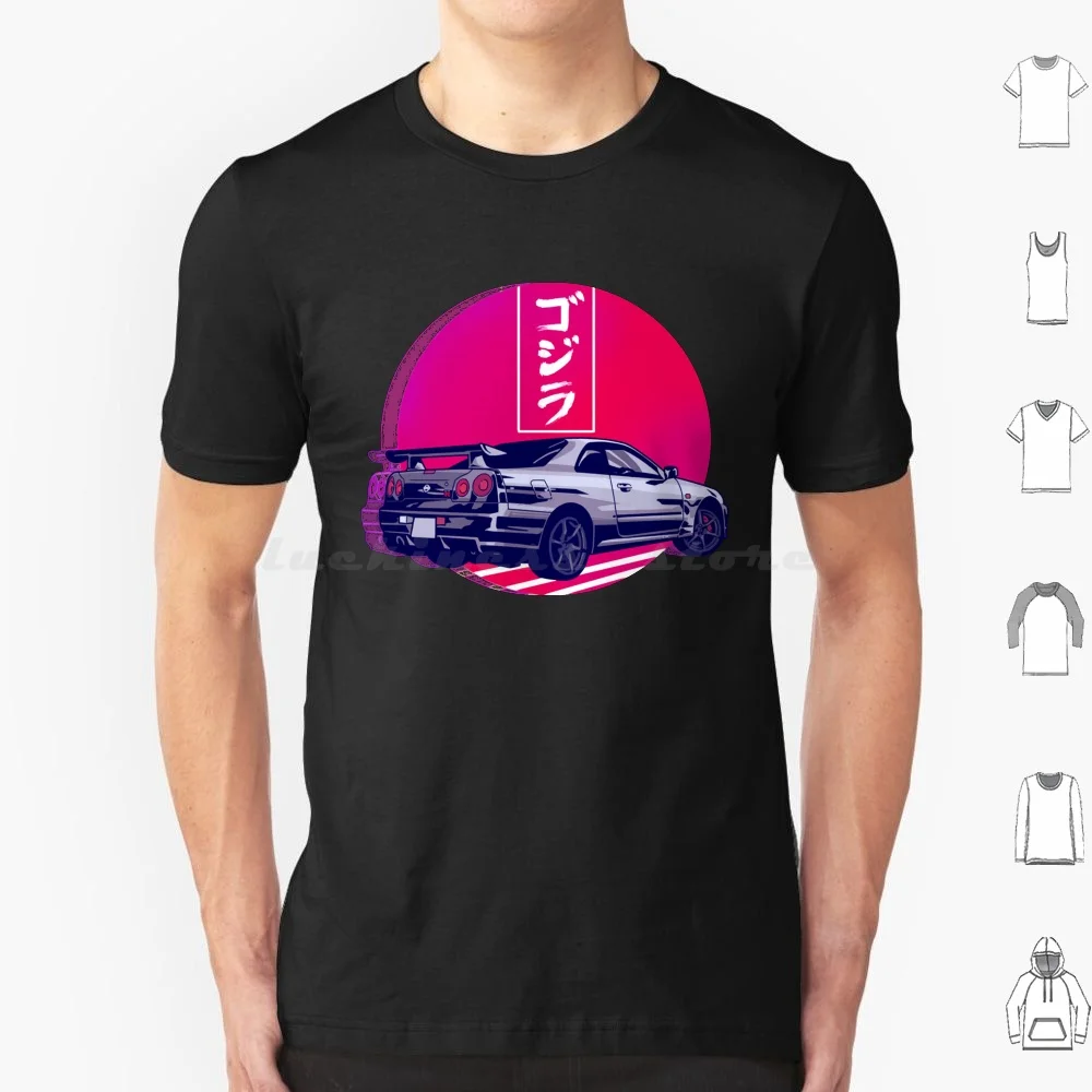 

Gtr R34 Gojira закат футболка 6xl хлопок крутая футболка Gtr R34 Nissan Gtr Skyline Nissan Skyline Gt R Nissan