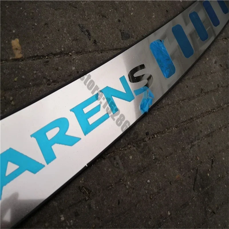 Фото Для kia carens 2013 2014 2015 ~ 2019 автомобильная задняя панель на подоконнике из нержавеющей стали, защита заднего бампера, порог, автомобильные аксессуары, Стайлинг №5