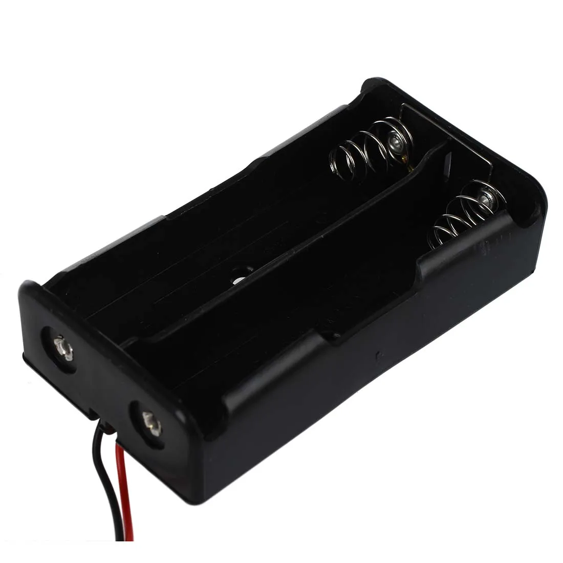 6 Pcs Black Plastic 2 x3.7V 18650 Type Battery Holder Box Case