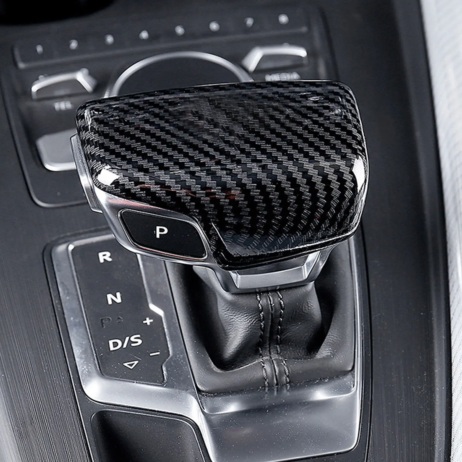 

Car Gear Shift Handle Protection Sleeve Cover Trim for Audi A4 B8 A5 A6 A7 Q5 8R Q7 S6 S7 Carbon Fiber ABS Interior Accessories