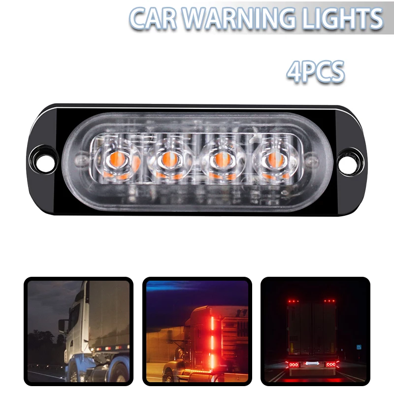 

Yellow Strobe Led Police Caution Lights Warning Emergency Flash Strobe Light Bar Car Truck Bumper Strobe Warning Police Lamp