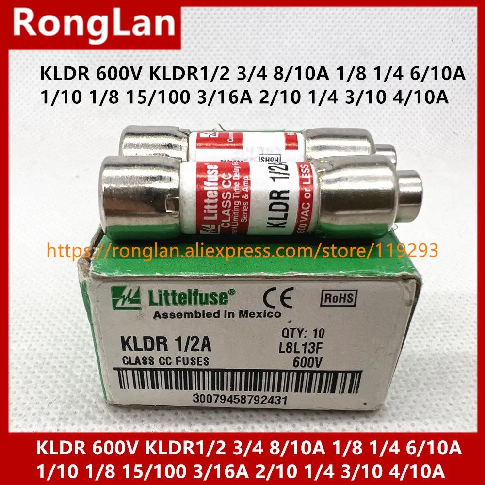 [LAN] Littelfuse KLDR 600 в 10*38 KLDR1/2 3/4 8/10A 1/8 1/4 6/10A 1/10 15/100 3/16A 2/10 3/10 4/10A fuse-10PCS