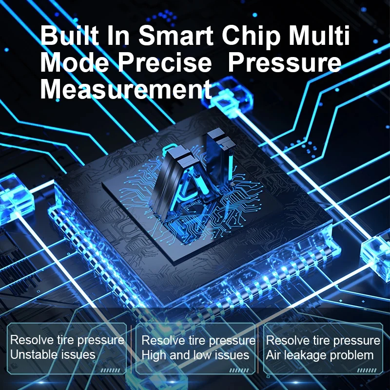Электрический мини-портативный велосипедный насос с цифровым манометром PSI