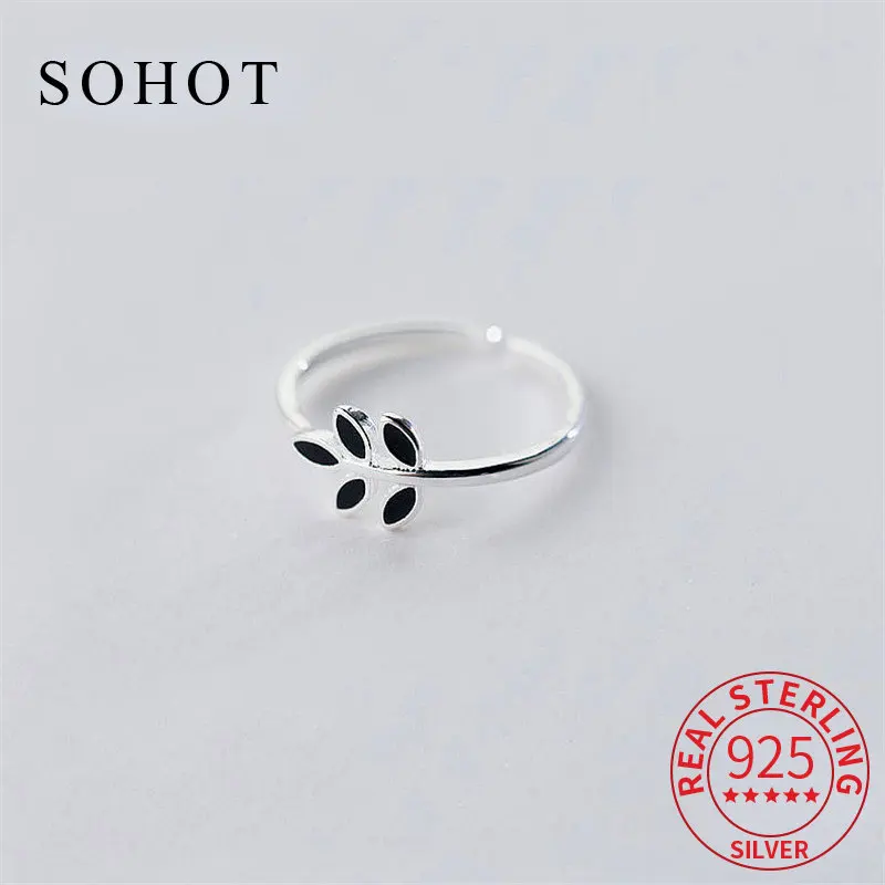 

Cute Tiny Green Leaf Fashion 925 Sterling Silver Ring Luxury Brand Prevent Allergy Women Fine Jewelry Birthday Gift