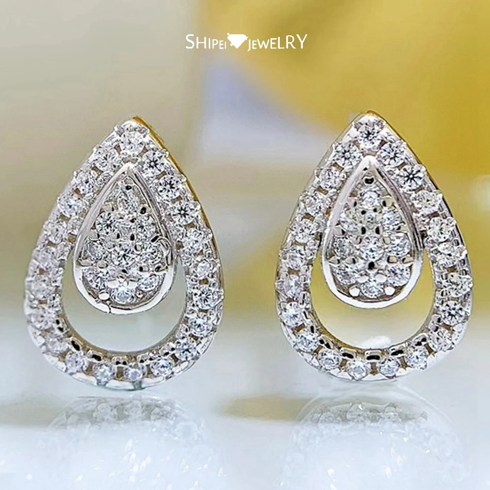 

Серьги-гвоздики Shipei из серебра 925 пробы с бриллиантами