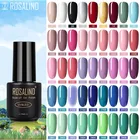 Гель-лак ROSALIND для ногтей, для летнего искусства, маникюра, полуперманентный удаляемый замачиванием гель, база, топ, матовое покрытие, эмалированные