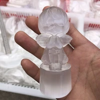 natural white selenite raw goddess statue crystal hand carved gypsum guardian angel figurine healing stone home decor gifts