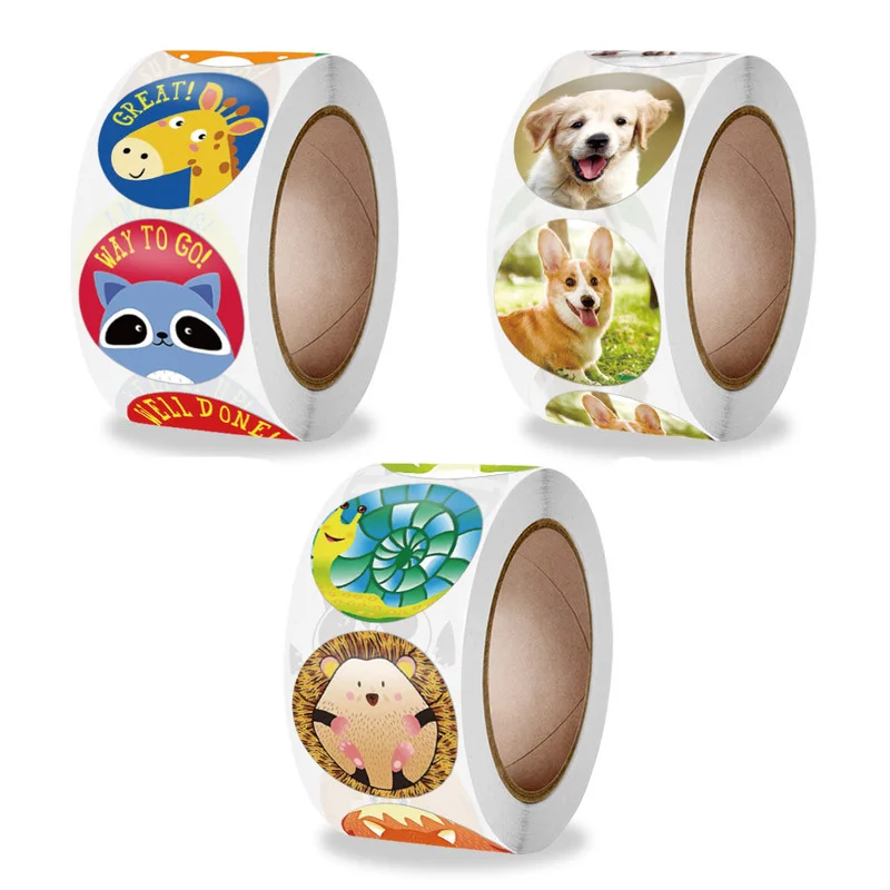 

500 шт., см рулон детских игрушек, наклейка для вознаграждения, мотивации, этикетка «сделай сам», офисные принадлежности, украшение, наклейка ...