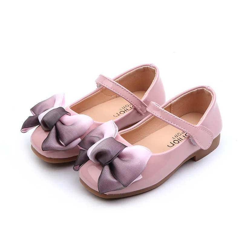 

Children'S Shoes Fashion Bow Dance Elegant Shoes For Girls Dress Spring 2021 Princess Party Leather Shoes Kids 3 10 12 Year