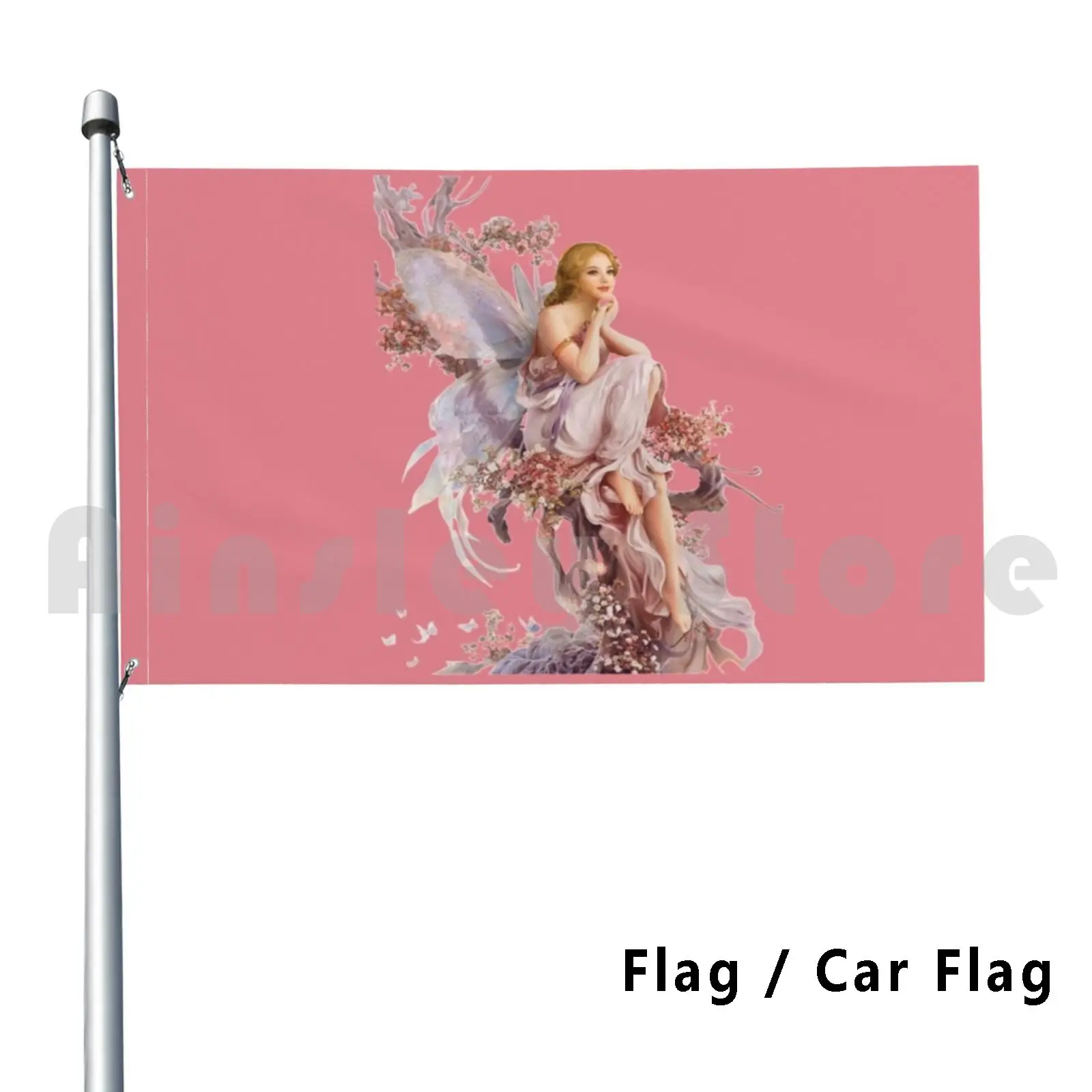 Красивый Сказочный Ангел улыбающийся уличный Декор флаг автомобиль сладкий Macbook