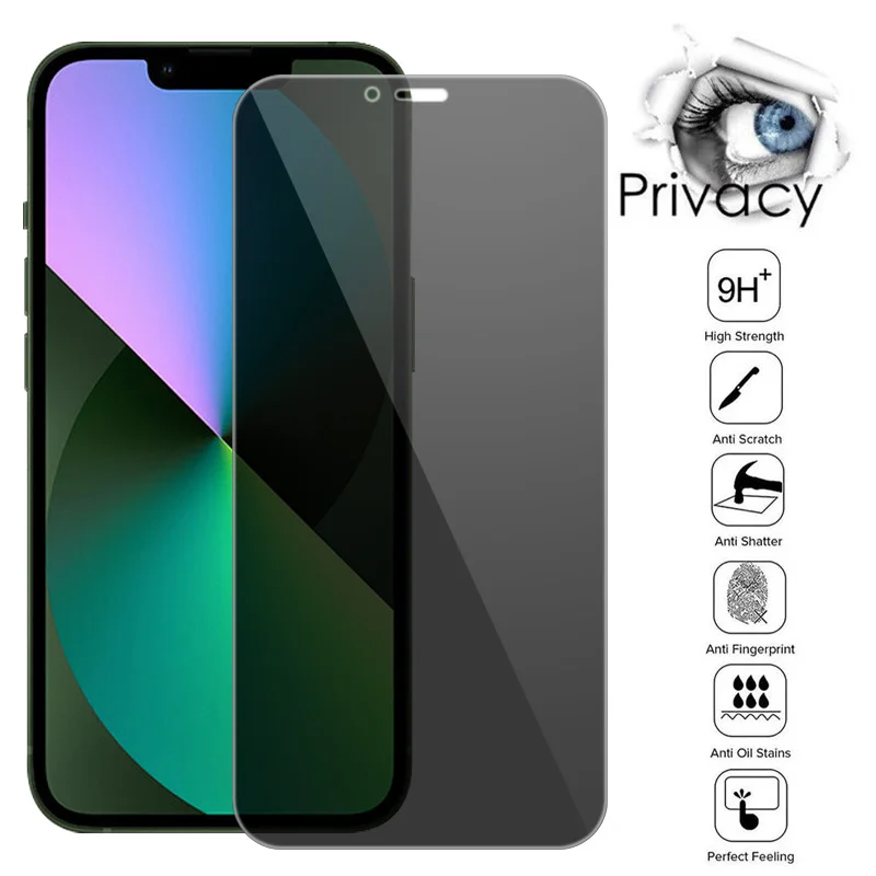 

Антишпионская Защита экрана для iPhone 13 12 11 Pro Max, закаленное стекло для iPhone XS MAX XR 7 8 6 Plus SE 2 3, защитная пленка