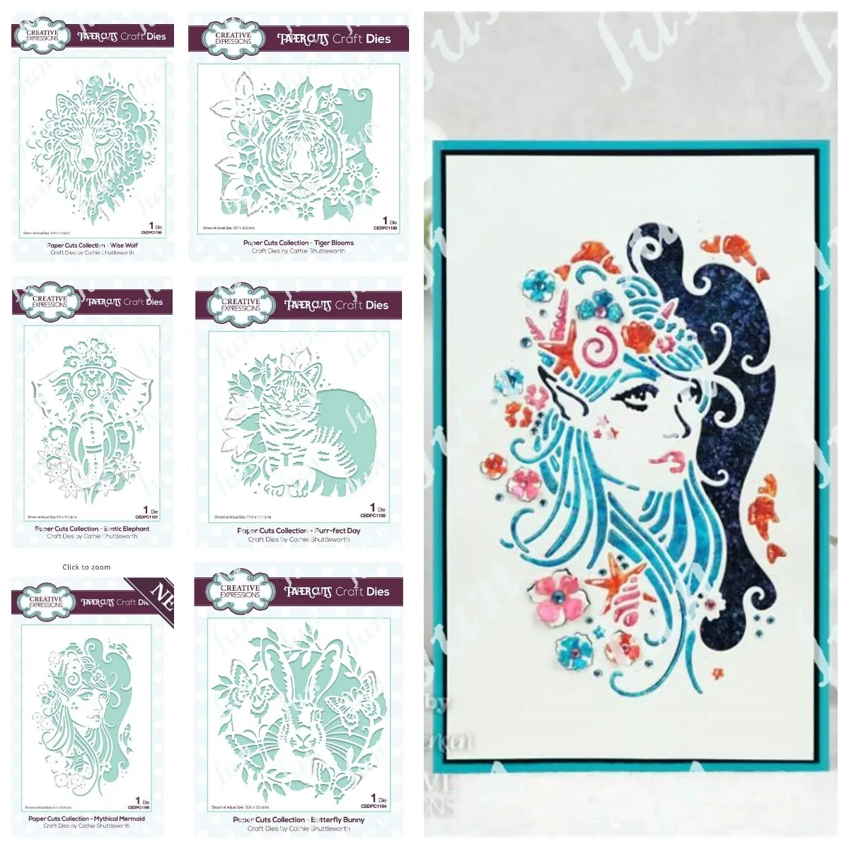 

Diy 2022 New Tiger Elephant Mermaid Wolf Butterfly Bunny Craft Dies Handmade Make Scrapbooking Paper Card Coloring Punch Stencil