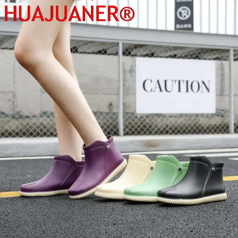 Женские непромокаемые сапоги непромокаемая обувь женские галоши на плоской