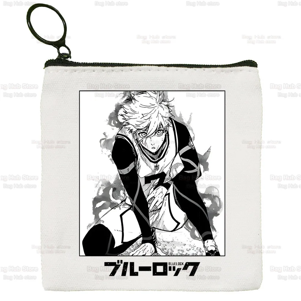 Blue Lock Coin Purse Vintage Mini Wallet Pouch Isagi Yoichi Hyoma Chigiri Meguru Bachira Keys Card Storage Card Bag Zipper