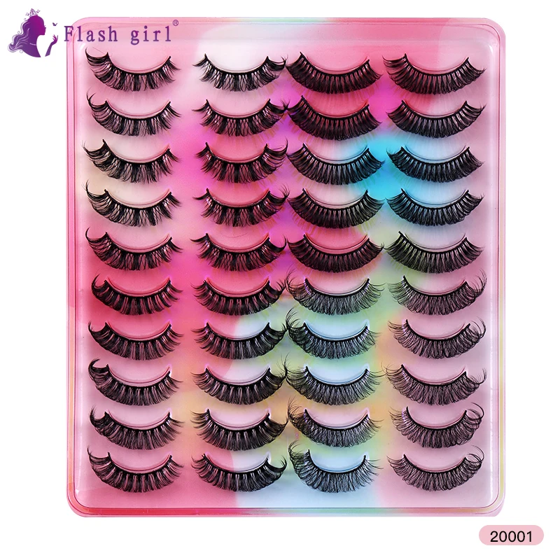 

Ресницы Накладные в русском стиле, 4 вида, 20 пар, 20001-20002 упак.