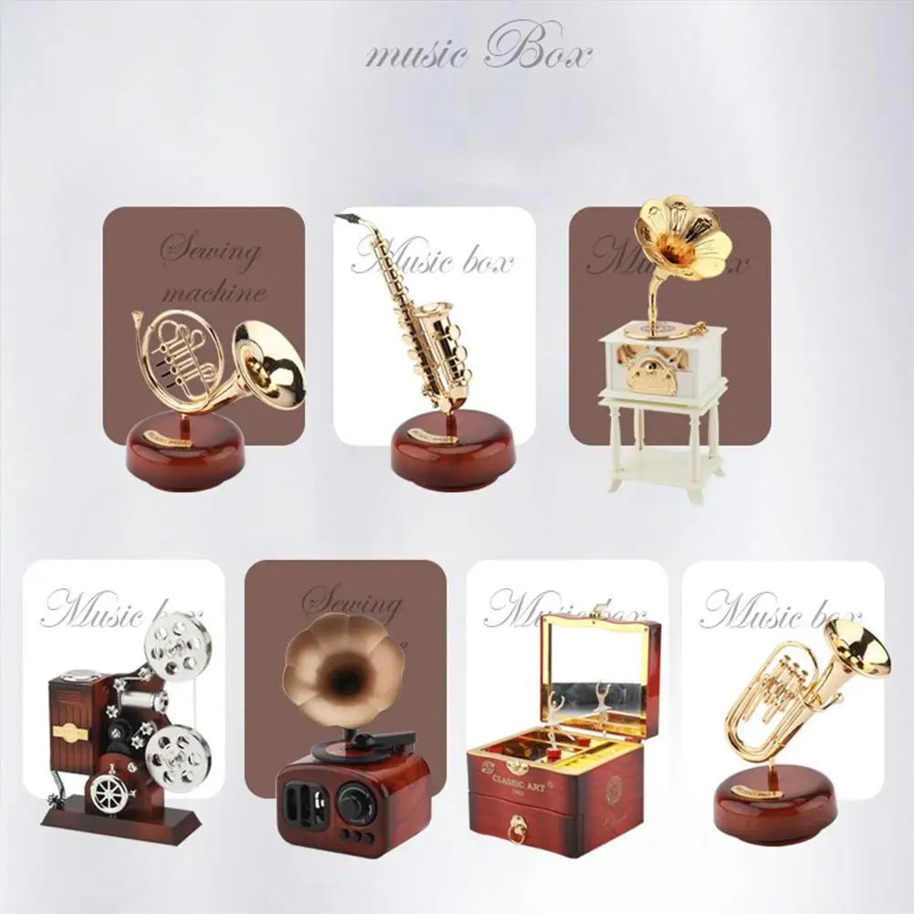 

Вращающаяся музыкальная шкатулка ручной работы с отсеком, модель-головоломка, игрушка, подарок на день рождения, праздничный подарок для ук...