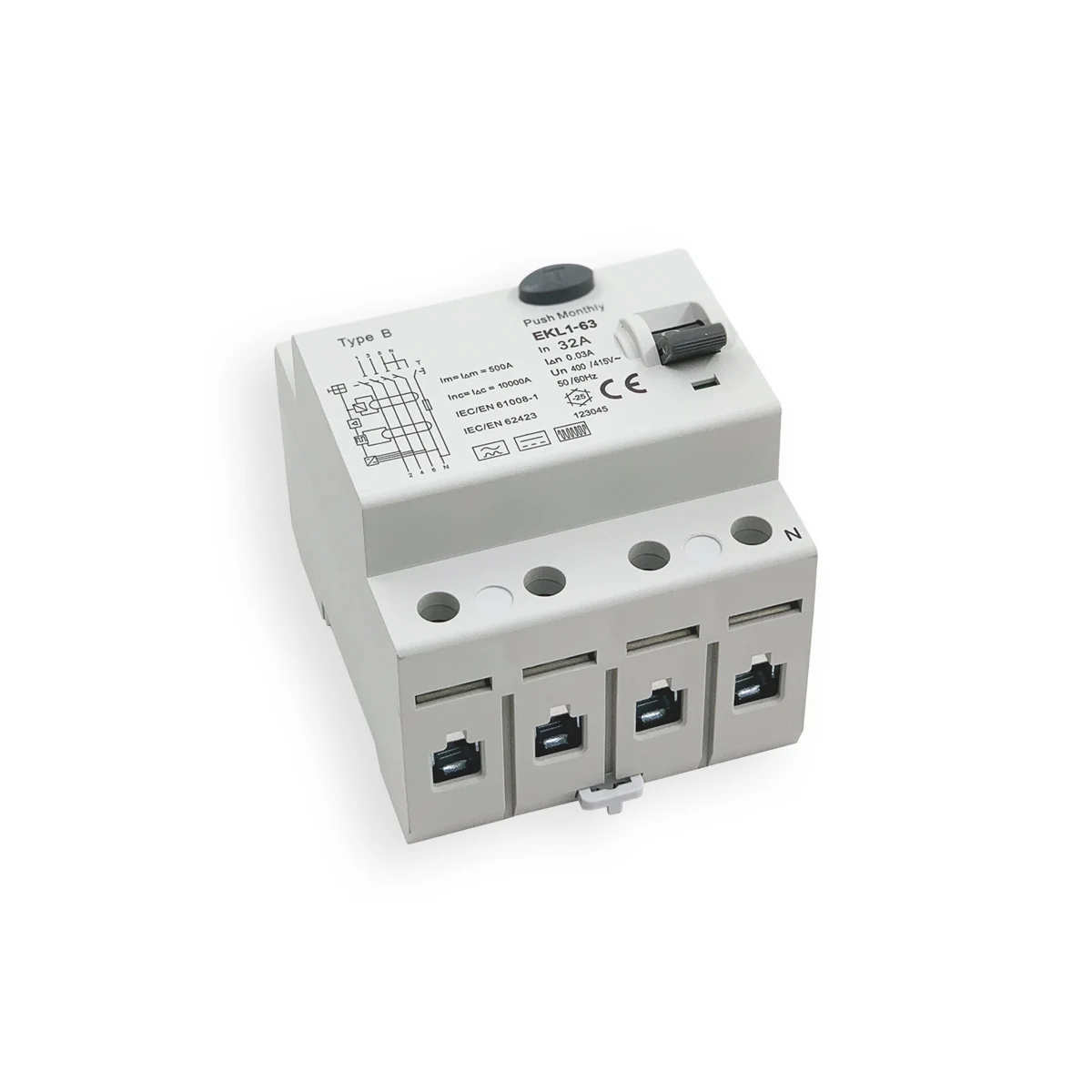 

High quality B Type RCCB 40A 10KA circuit breaker RCD