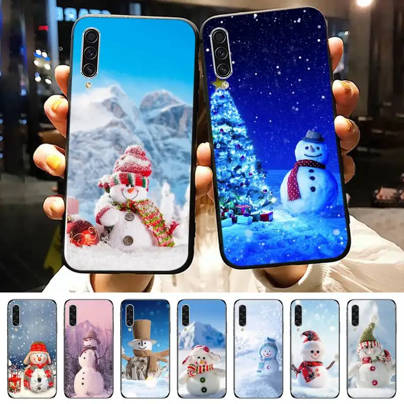

Winter christmas cute snowman tree Phone Case For Samsung galaxy A S note 10 12 20 32 40 50 51 52 70 71 72 21 fe s ultra plus