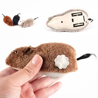 hot creative funny clockwork spring power plush mouse toy multi color cat dog playing toy mechanical motion rat pet accessories