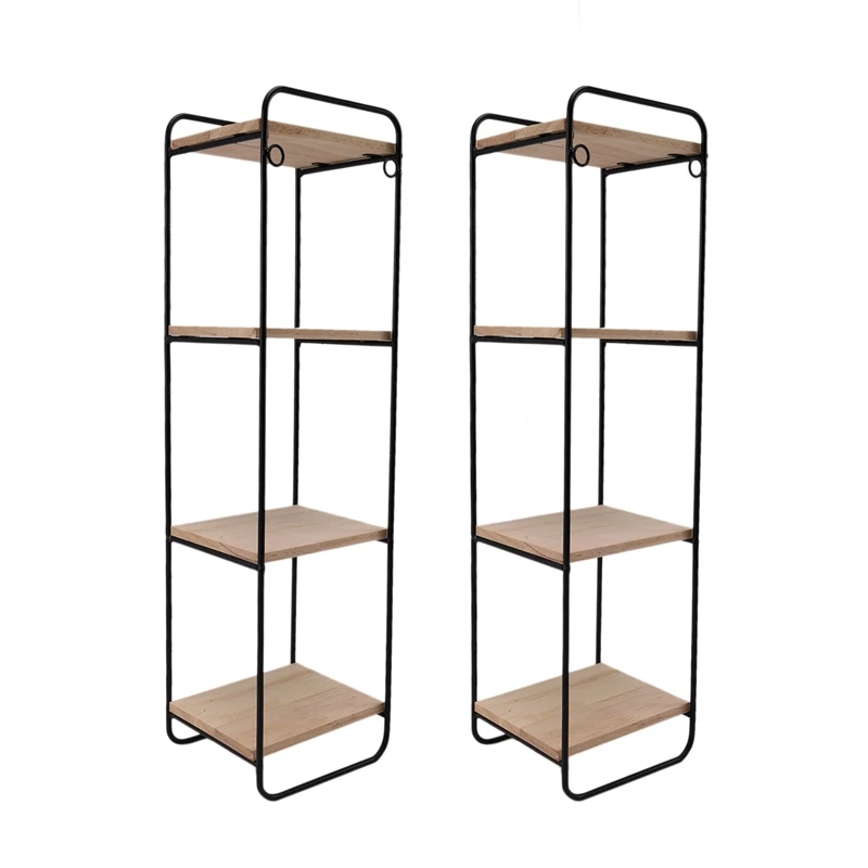 

2X Creative Nordic Style Wall Pendant Decoration Iron Shelf Decorative Wall Shelf Home Organization And Storage Room