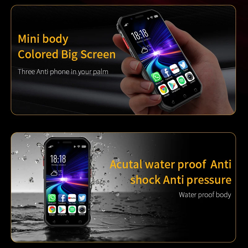 SOYES S10 Rugged Mini Smartphone 3GB RAM 64GB ROM 4G LTE 3.0
